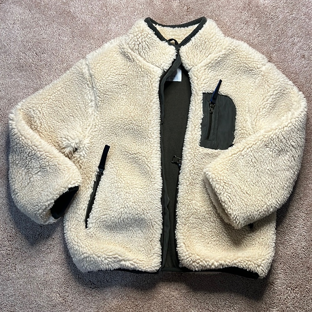 Zara Sherpa Toddler Boy Jacket - Size 6